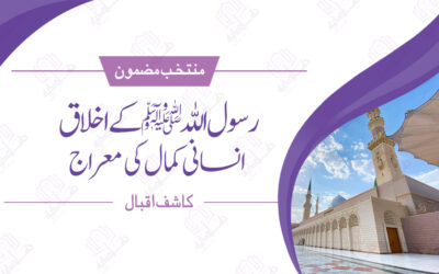 رسول اللہ ﷺ  کے اخلاق  انسانی کمال کی معراج